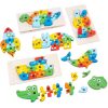 3D-s Montessori fa puzzle játék gyerekeknek - Dínó 1 témájú fejlesztő játék