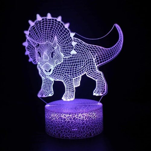 3d Dinós Led Lámpa - Triceratops