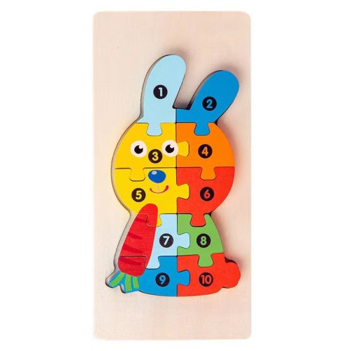 3D-s Montessori fa puzzle játék