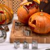 10 darabos Halloween tökfaragó rozsdamentes acél formakészlet - Tökéletes DIY sütéshez és díszítéshez - Alkalmas különböző tök méretekhez - Márka: Sinzaz