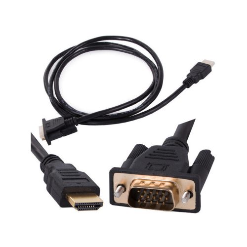 VGA - HDMI kábel arany csatlakozóval, Full HD D-sub kábellel